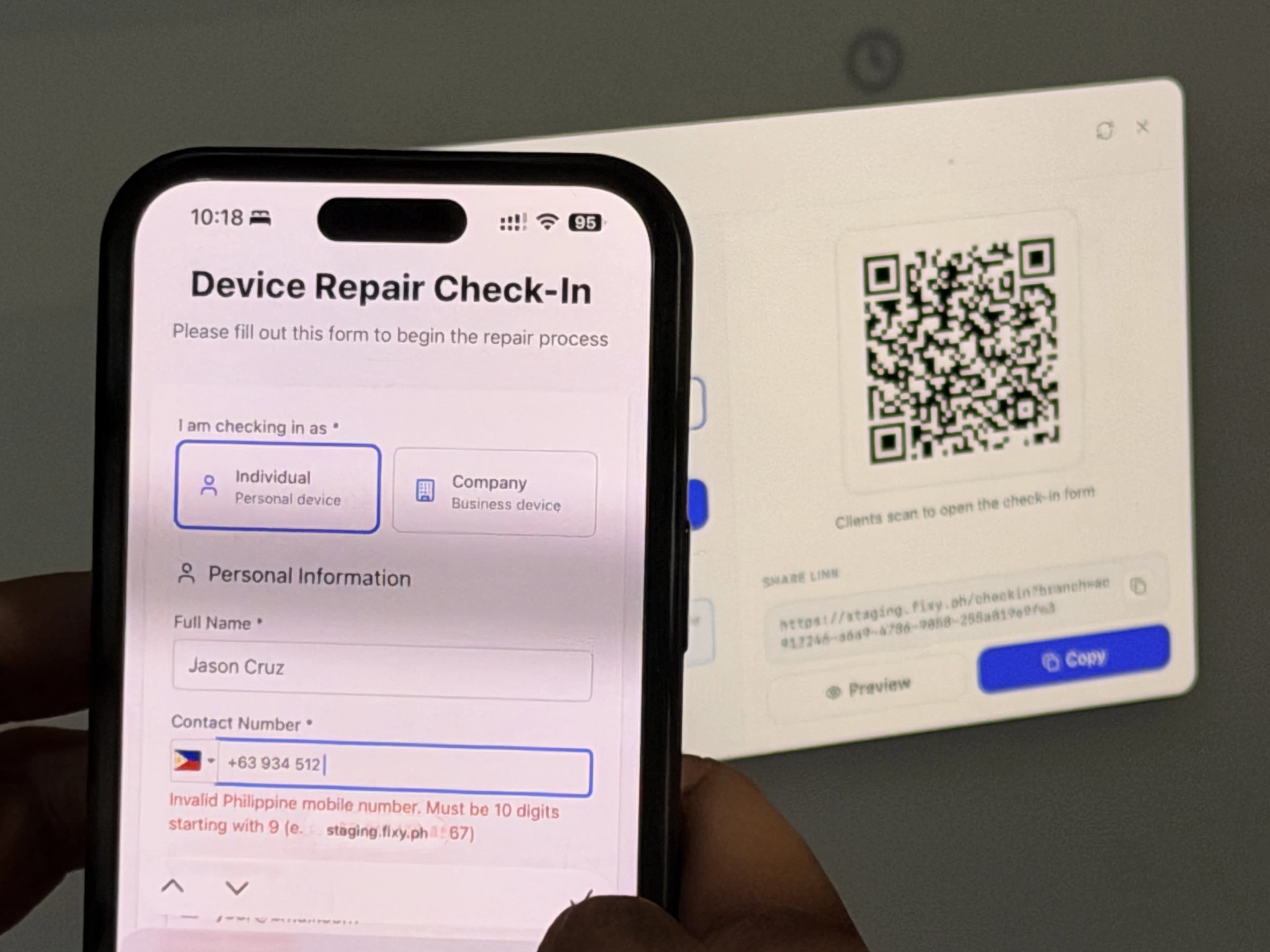 Self Check-In QR